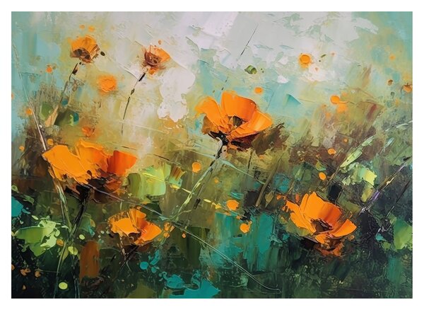Obraz na szkle - Kwiaty (70x50 cm)