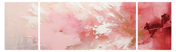 Obraz - Różowa abstrakcja (170x50 cm)