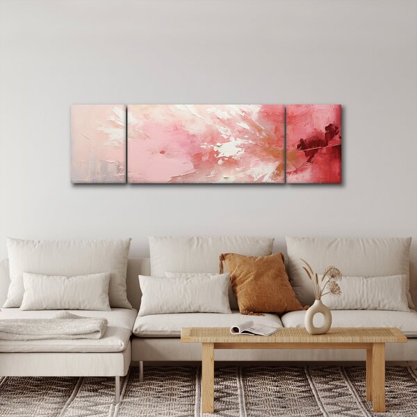 Obraz - Różowa abstrakcja (170x50 cm)
