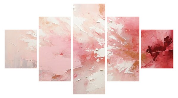 Obraz - Różowa abstrakcja (125x70 cm)