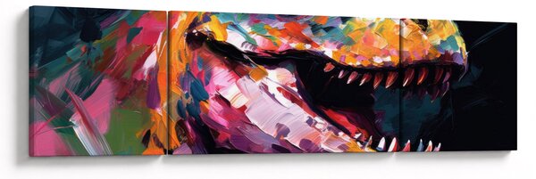 Obraz - Dinozaur, malarstwo (170x50 cm)