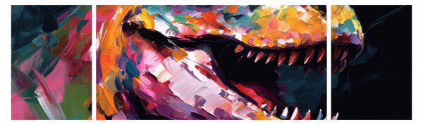 Obraz - Dinozaur, malarstwo (170x50 cm)