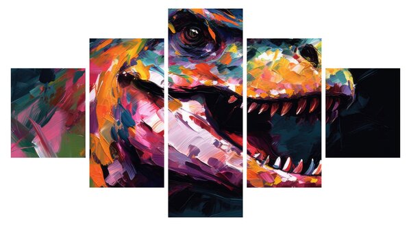Obraz - Dinozaur, malarstwo (125x70 cm)