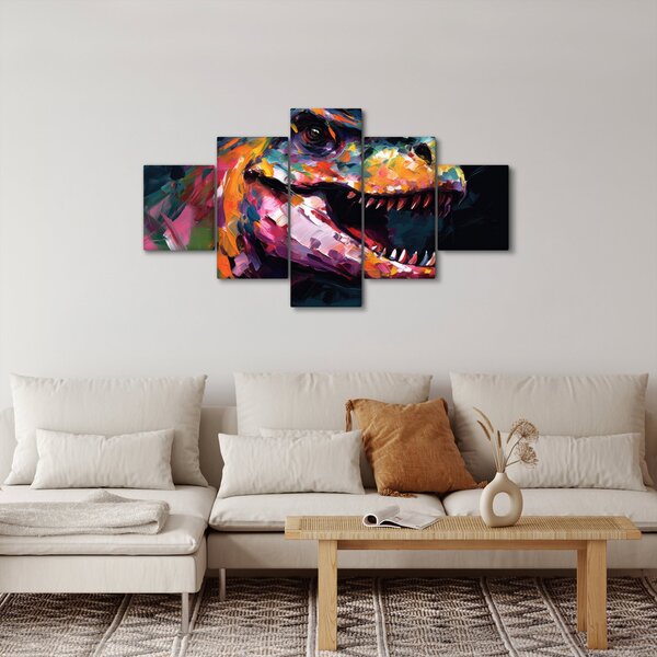 Obraz - Dinozaur, malarstwo (125x70 cm)