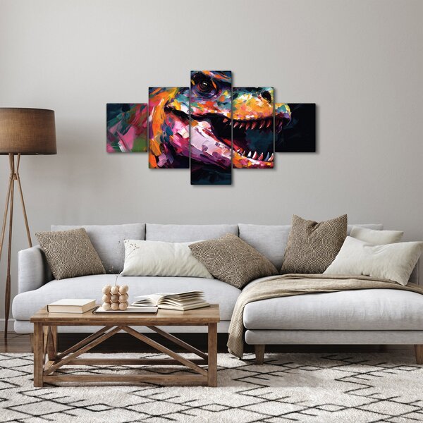 Obraz - Dinozaur, malarstwo (125x70 cm)