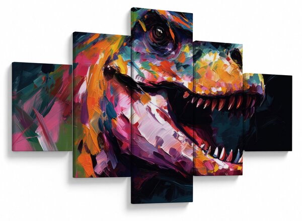Obraz - Dinozaur, malarstwo (125x70 cm)