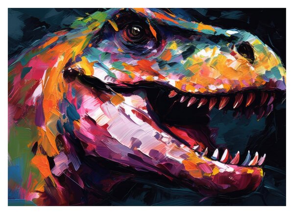 Obraz - Dinozaur, malarstwo (70x50 cm)