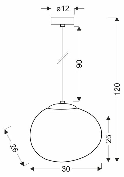 Industrialna lampa wisząca z białym kloszem 30 cm - 2X D205 P9-N50