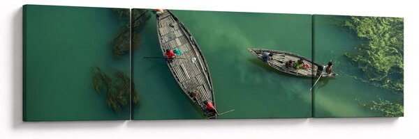 Obraz - Rybacy na rzece (170x50 cm)
