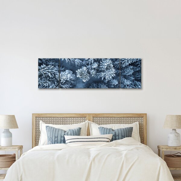 Obraz - Śnieżny las (170x50 cm)