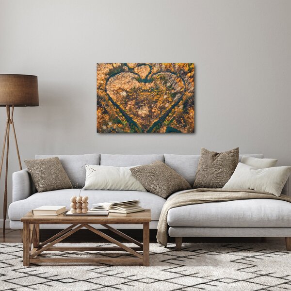Obraz - Rzeka w kształcie serca (70x50 cm)