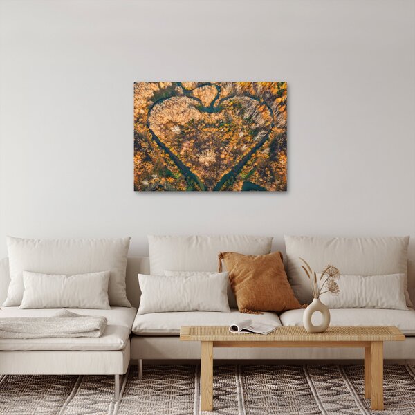 Obraz - Rzeka w kształcie serca (70x50 cm)