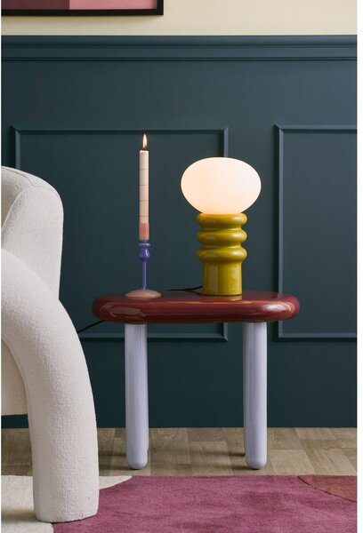 Lampa stołowa ceramiczna w kolorze khaki (wysokość 33,5 cm) Catania Aro – Leitmotiv