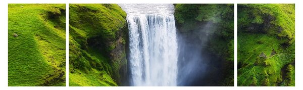 Obraz - Wodospad Skogafoss (170x50 cm)