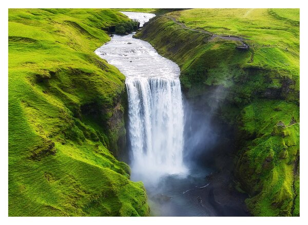 Obraz - Wodospad Skogafoss (70x50 cm)