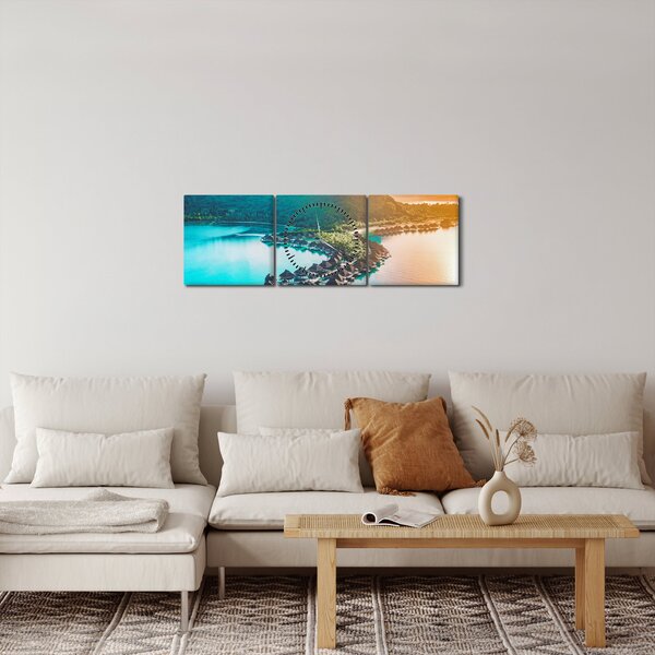 Obraz - Bora Bora (z zegarem) (90x30 cm)