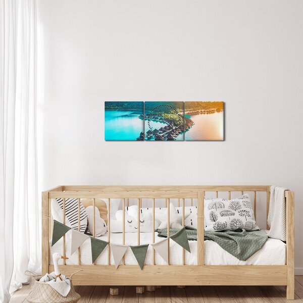 Obraz - Bora Bora (z zegarem) (90x30 cm)