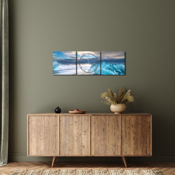 Obraz - Diamond Beach (z zegarem) (90x30 cm)