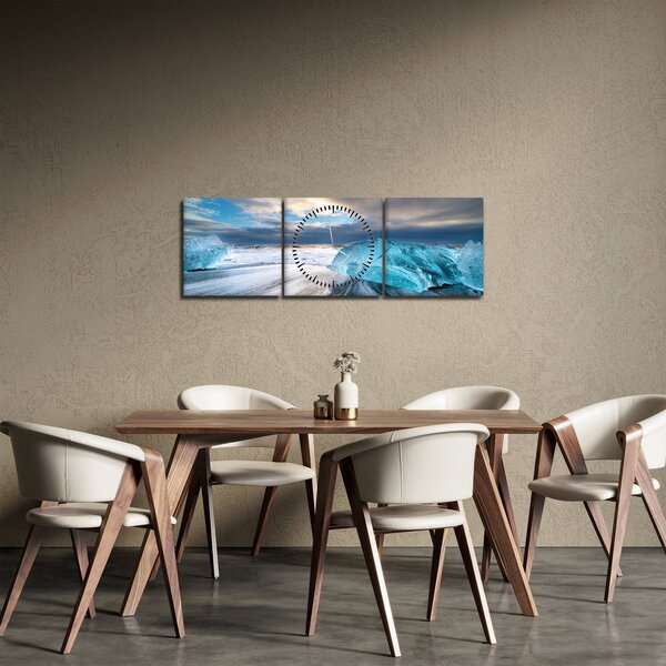 Obraz - Diamond Beach (z zegarem) (90x30 cm)