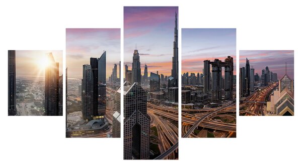 Obraz - Panorama Dubaju (125x70 cm)