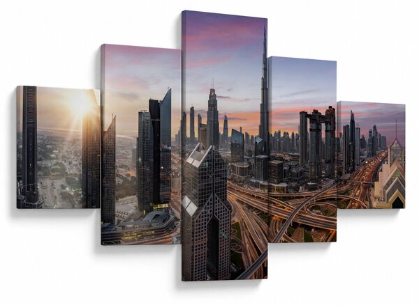 Obraz - Panorama Dubaju (125x70 cm)