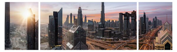 Obraz - Panorama Dubaju (170x50 cm)