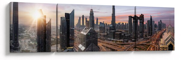 Obraz - Panorama Dubaju (170x50 cm)