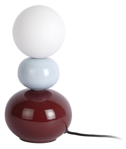 Bordowa/jasnoniebieska lampa stołowa ceramiczna (wysokość 26 cm) Firenze Pellet – Leitmotiv
