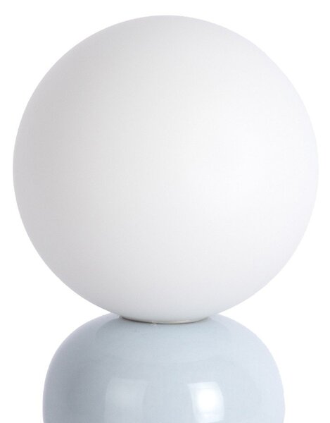 Bordowa/jasnoniebieska lampa stołowa ceramiczna (wysokość 26 cm) Firenze Pellet – Leitmotiv