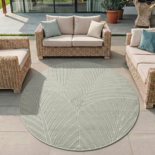 Zielony okrągły dywan odpowiedni na zewnątrz ø 160 cm Nova 1203 – Ayyildiz Carpets