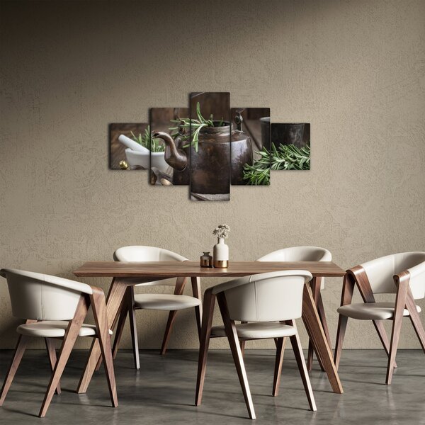 Obraz - Czajniczek z rozmarynem (125x70 cm)
