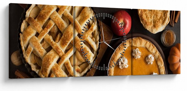 Obraz - Ciasto dyniowe (z zegarem) (90x30 cm)