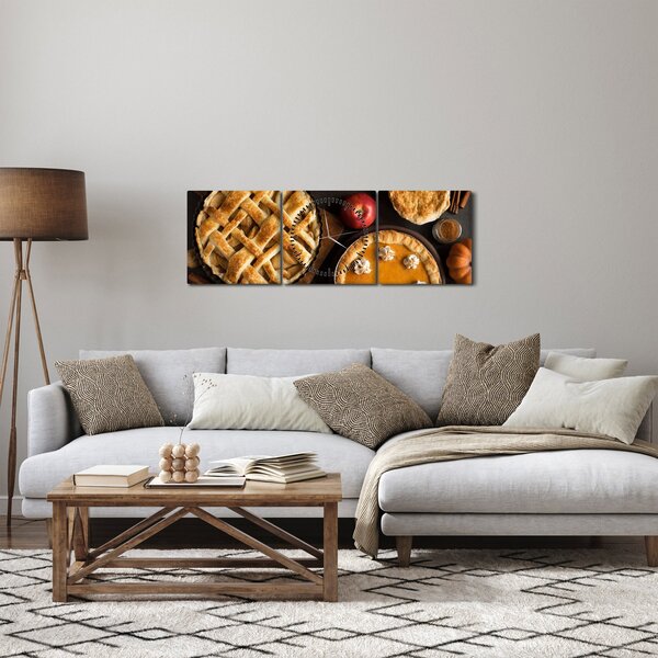 Obraz - Ciasto dyniowe (z zegarem) (90x30 cm)
