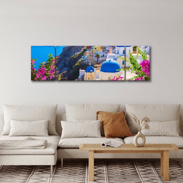 Obraz - Santorini, Grecja (170x50 cm)