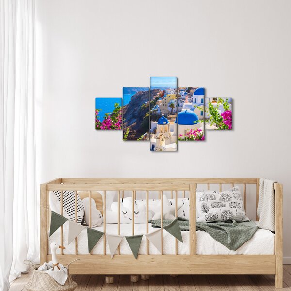 Obraz - Santorini, Grecja (125x70 cm)