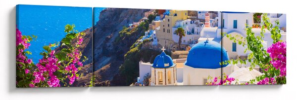 Obraz - Santorini, Grecja (170x50 cm)