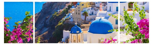 Obraz - Santorini, Grecja (170x50 cm)