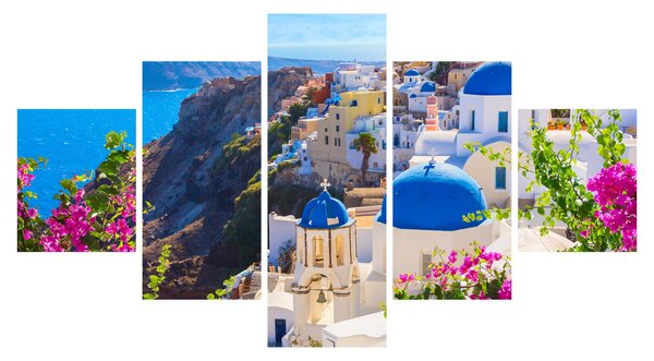 Obraz - Santorini, Grecja (125x70 cm)