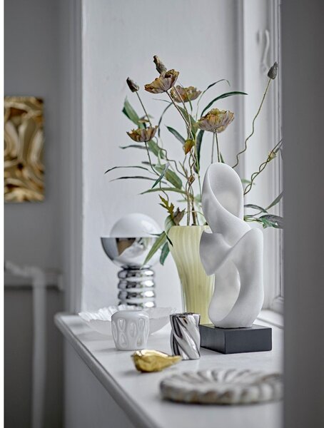 Jasnożółty szklany ręcznie wykonany wazon (wysokość 28 cm) Averie – Bloomingville