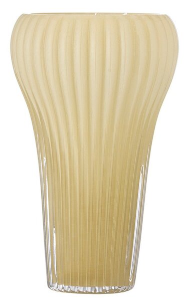 Jasnożółty szklany ręcznie wykonany wazon (wysokość 28 cm) Averie – Bloomingville