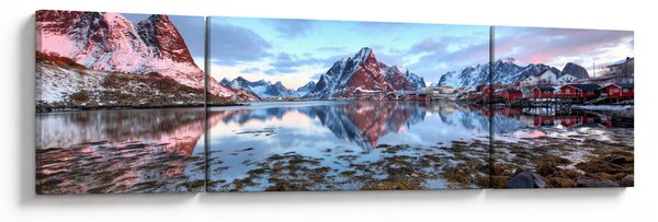 Obraz - Wschód słońca nad Reine (170x50 cm)