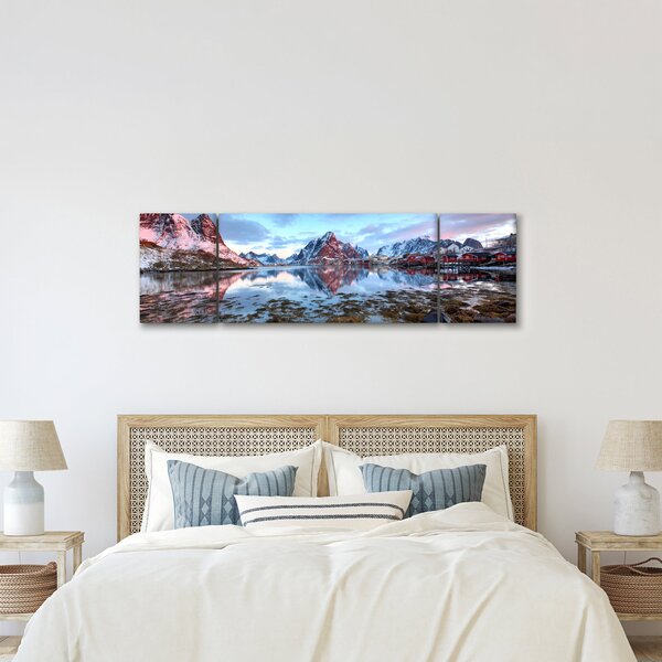 Obraz - Wschód słońca nad Reine (170x50 cm)