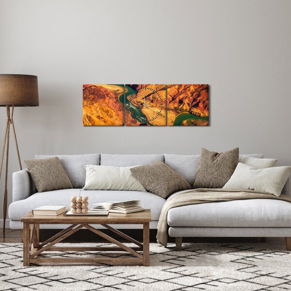 Obraz - Wielki Kanion (z zegarem) (90x30 cm)