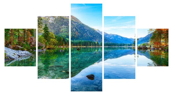 Obraz - Jezioro Hintersee (125x70 cm)