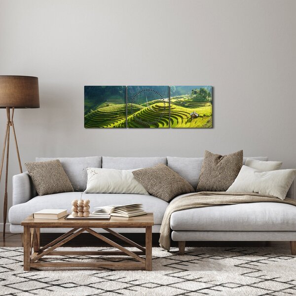 Obraz - Koncert w Tarasach Ryżowych (z zegarem) (90x30 cm)