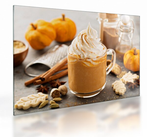 Obraz na szkle - Dyniowa latte (70x50 cm)