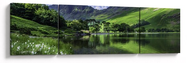 Obraz - Krajobraz z jeziorem (170x50 cm)