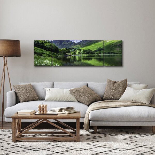 Obraz - Krajobraz z jeziorem (170x50 cm)
