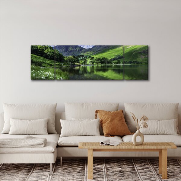 Obraz - Krajobraz z jeziorem (170x50 cm)