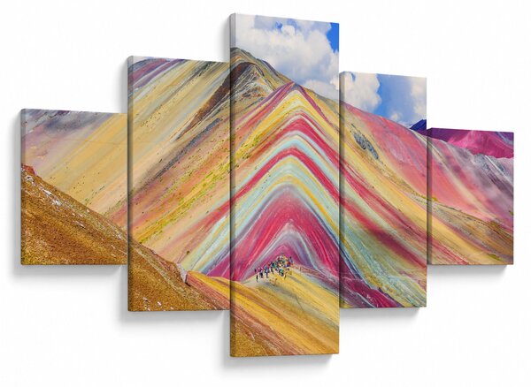 Obraz - Rainbow Mountain, Peru (125x70 cm)